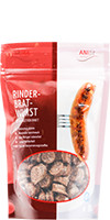 Hund Katze Hundefutter Snacks Rinder-Bratwurst 100g 1 Stück Anifit