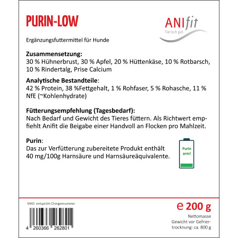 Hond Accessories Vlokken Purine-arm 200g 1 Stuk -4- Anifit